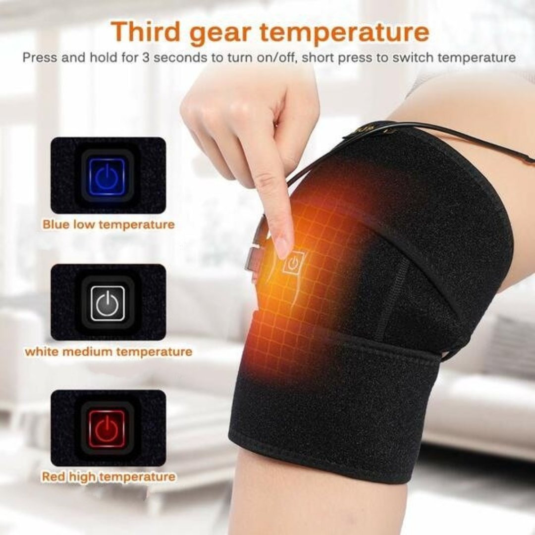 2-in-1 Knee Wrap – Heating & Massage Therapy